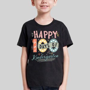 Happy 100th Day of Kindergarten Groovy 100th Day of School T Shirt 2 2