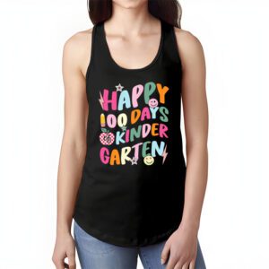 Happy 100th Day of Kindergarten Groovy 100th Day of School Tank Top 1 1