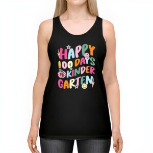 Happy 100th Day of Kindergarten Groovy 100th Day of School Tank Top 2 1