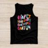 Happy 100th Day of Kindergarten Groovy 100th Day of School Tank Top