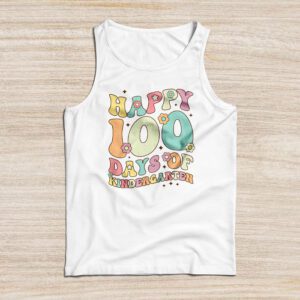 Happy 100th Day of Kindergarten Groovy 100th Day of School Tank Top