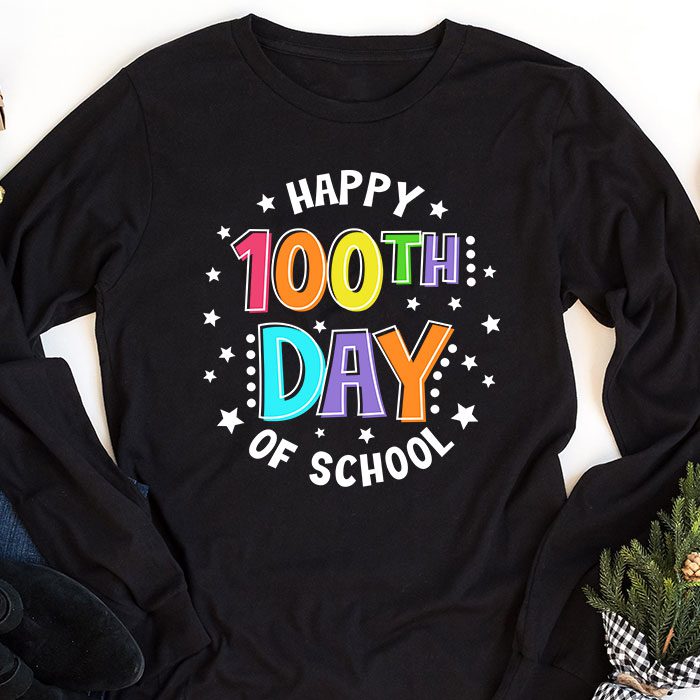 Happy-100th-Day-of-School-Shirt-for-Teacher-or-Child-Longsleeve-Tee-1 Happy 100th Day of School Shirt for Teacher or Child Longsleeve Tee 1 1