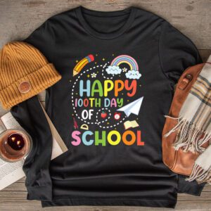 Happy 100th Day of School Shirt for Teacher or Child Longsleeve Tee