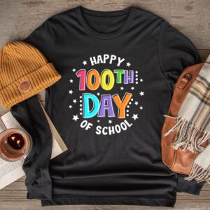 Happy 100th Day of School Shirt for Teacher or Child Longsleeve Tee