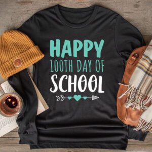 Happy 100th Day of School Shirt for Teacher or Child Longsleeve Tee