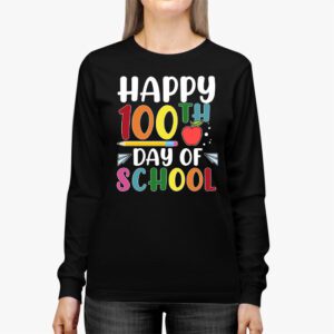 Happy 100th Day of School Teacher Kids 100 Days Kindergarten Longsleeve Tee 2 1