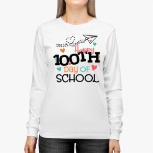 Happy 100th Day of School Teacher Kids 100 Days Kindergarten Longsleeve Tee 2 2