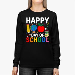 Happy 100th Day of School Teacher Kids 100 Days Kindergarten Longsleeve Tee 2