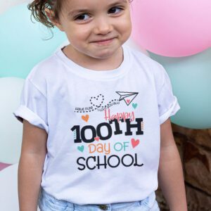 Happy 100th Day of School Teacher Kids 100 Days Kindergarten T Shirt 1 2