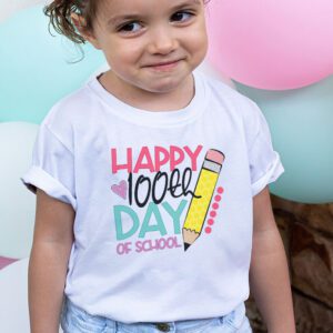 Happy 100th Day of School Teacher Kids 100 Days Kindergarten T Shirt 1 3