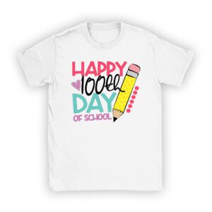 Happy 100th Day of School Teacher Kids 100 Days Kindergarten T-Shirt