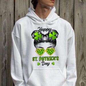 Happy St Patricks Day Bun Saint Paddys Girls Kids Youth Teen Hoodie 2 1