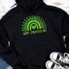 Happy St. Patricks Day Leopard Print Rainbow Shamrock Irish Hoodie