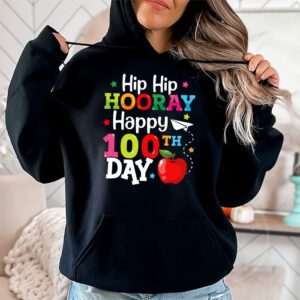 Hip Hip Hooray Happy 100th Day of School Teachers Kids Hoodie 1 1