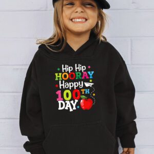 Hip Hip Hooray Happy 100th Day of School Teachers Kids Hoodie 3 1