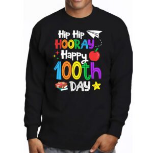 Hip Hip Hooray Happy 100th Day of School Teachers Kids Longsleeve Tee 3 2