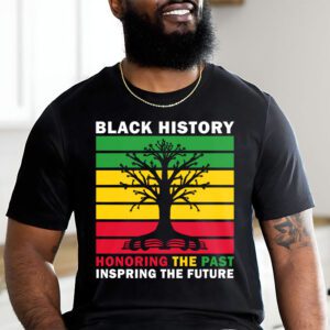 Honoring Past Inspiring Future Men Women Black History Month T Shirt 2