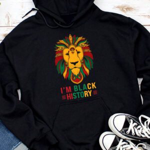 I Am Black History African American Pride Lion Black King Hoodie