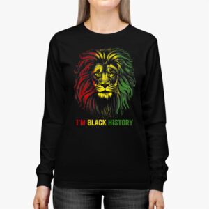 I Am Black History African American Pride Lion Black King Longsleeve Tee 2 2