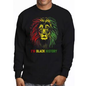 I Am Black History African American Pride Lion Black King Longsleeve Tee 3 2