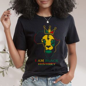 I Am Black History African American Pride Lion Black King T Shirt 1 2