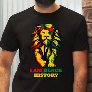 I Am Black History African American Pride Lion Black King T Shirt 2 1
