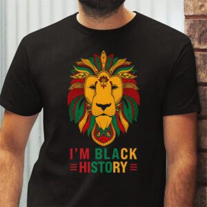 I Am Black History African American Pride Lion Black King T Shirt 2 3