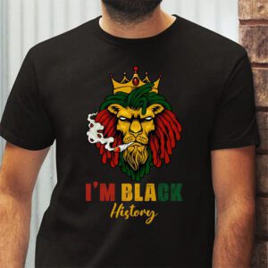 I Am Black History African American Pride Lion Black King T Shirt 2 4