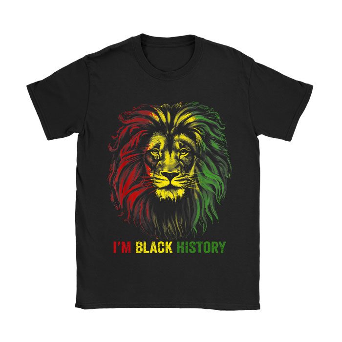 I Am Black History African American Pride Lion Black King T-Shirt