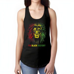 I Am Black History African American Pride Lion Black King Tank Top 1