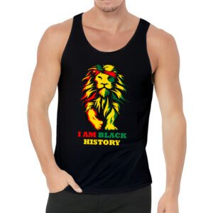 I Am Black History African American Pride Lion Black King Tank Top 3 1
