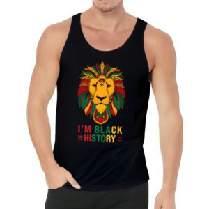 I Am Black History African American Pride Lion Black King Tank Top 3 3