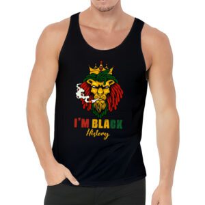 I Am Black History African American Pride Lion Black King Tank Top 3 4