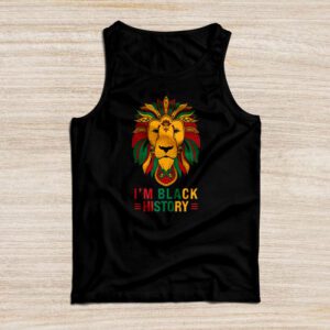 I Am Black History African American Pride Lion Black King Tank Top