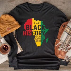 I Am Black History Month African American Pride Celebration Longsleeve Tee
