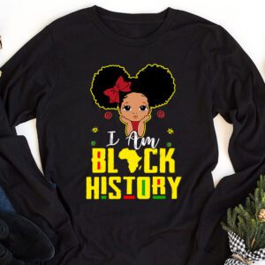 I Am Black History Shirt for Kids Girls Black History Month Longsleeve Tee 1