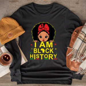 I Am Black History Shirt for Kids Girls Black History Month Longsleeve Tee 2 2