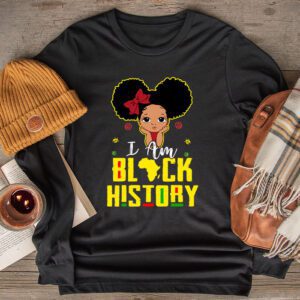 I Am Black History Shirt for Kids Girls Black History Month Longsleeve Tee 2