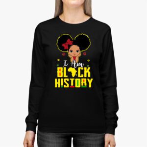 I Am Black History Shirt for Kids Girls Black History Month Longsleeve Tee 3