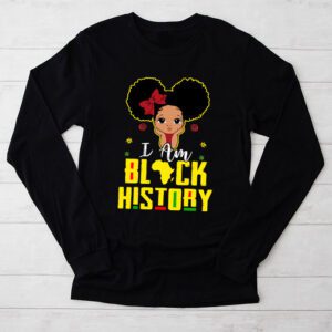 I Am Black History Shirt for Kids Girls Black History Month Longsleeve Tee