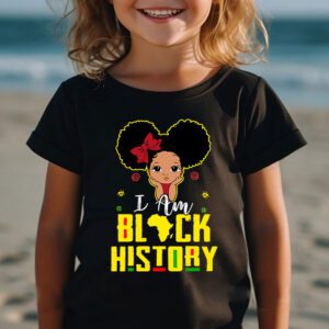 I Am Black History Shirt for Kids Girls Black History Month T Shirt 2