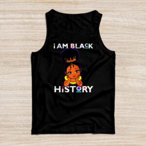 I Am Black History Shirt for Kids Girls Black History Month Tank Top