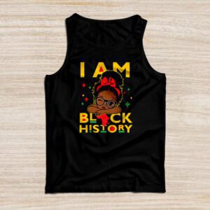 I Am Black History Shirt for Kids Girls Black History Month Tank Top