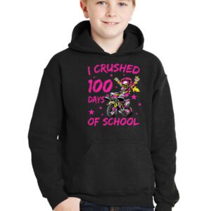 I Crushed 100 Days Of School Dirt Bike For Boys Hoodie 2 3