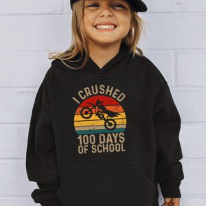 I Crushed 100 Days Of School Dirt Bike For Boys Hoodie 3 1