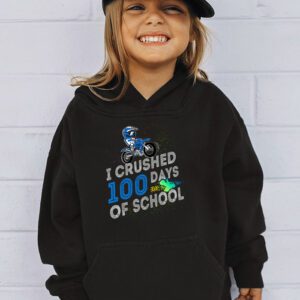 I Crushed 100 Days Of School Dirt Bike For Boys Hoodie 3 4