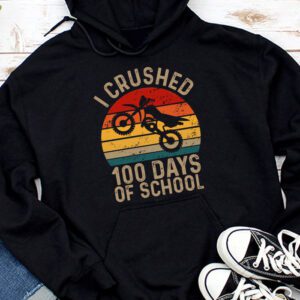 I Crushed 100 Days Of School Dirt Bike For Boys Hoodie