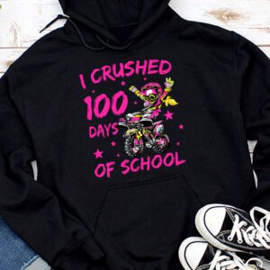 I Crushed 100 Days Of School Dirt Bike For Boys Hoodie