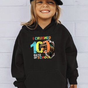 I Crushed 100 Days of School Dinosaur Monster Truck Gift Boy Hoodie 3