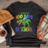I Crushed 100 Days of School Dinosaur Monster Truck Gift Boy Longsleeve Tee